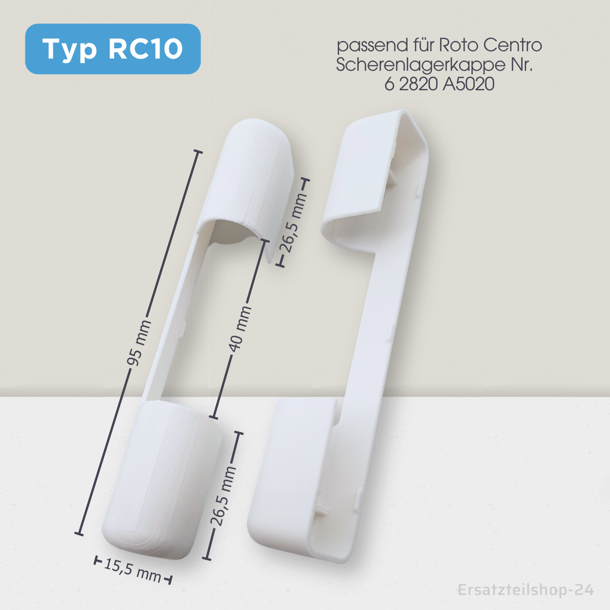 Abdeckkappen, passend für ROTO Centro 100 Fenster Beschlag Scherenlagerkappen