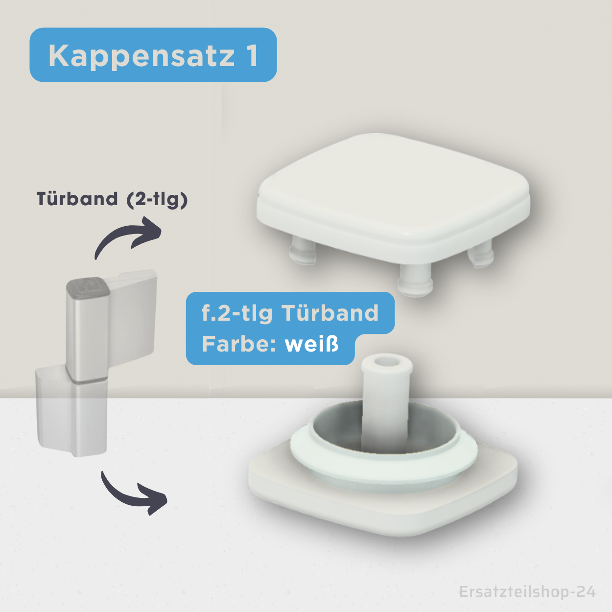 Abdeckkappen passend für Dr. Hahn Türband 3 , Haustürband Kappen Ersatzkappen