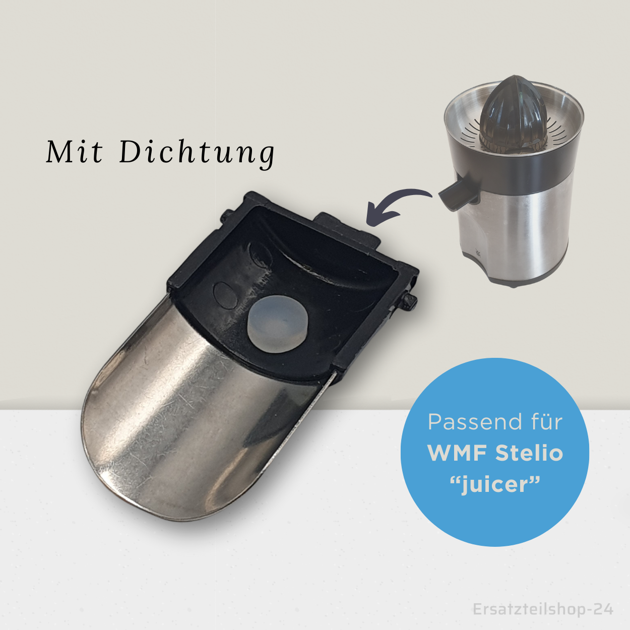 Ersatz Ausgießer für Zitruspresse WMF STELIO juicer, mit Dichtung, Original Ersatzteil