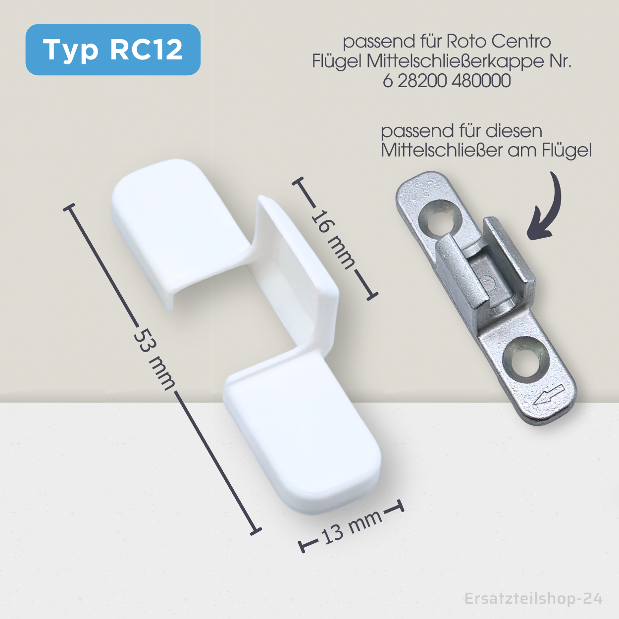 Abdeckkappen, passend für ROTO Centro 100 Fenster Beschlag Scherenlagerkappen