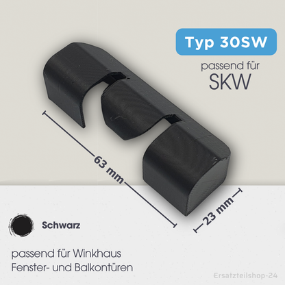 Abdeckkappen Scherenlagerkappe Sicherungskappe, passend für Winkhaus Fenster Beschlag - weiß braun schwarz
