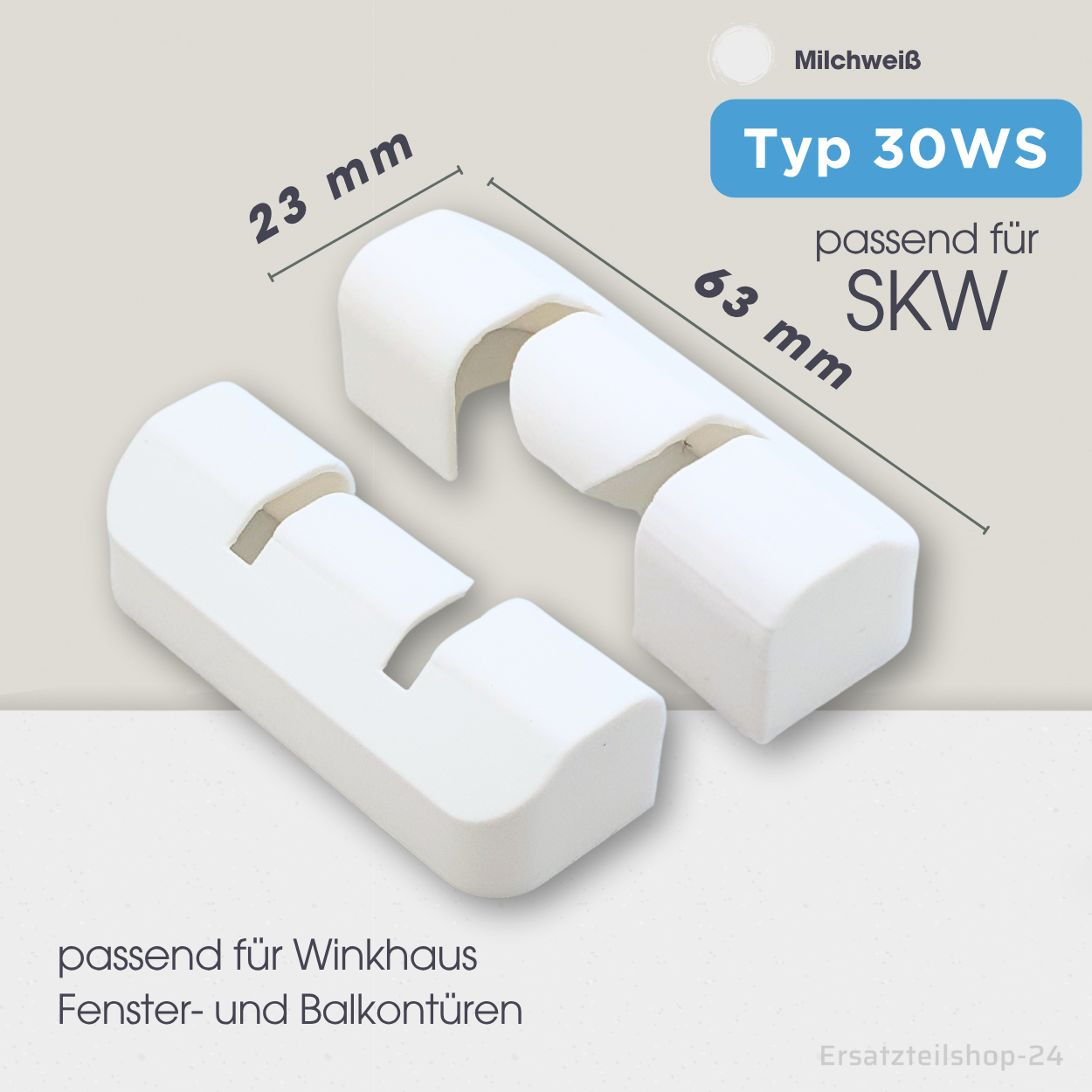 Abdeckkappen Scherenlagerkappe Sicherungskappe, passend für Winkhaus Fenster Beschlag - weiß braun schwarz