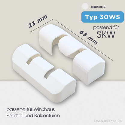 Abdeckkappen Scherenlagerkappe Sicherungskappe, passend für Winkhaus Fenster Beschlag - weiß braun schwarz