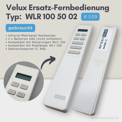 Velux Ersatz-Fernbedienung WLR 100 5002, für Dachfenster, gebraucht #539