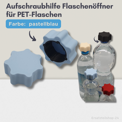 PET Aufschraubhilfe, Flaschenöffner Hilfe für Schraubverschluss, 6 Farben zur Wahl