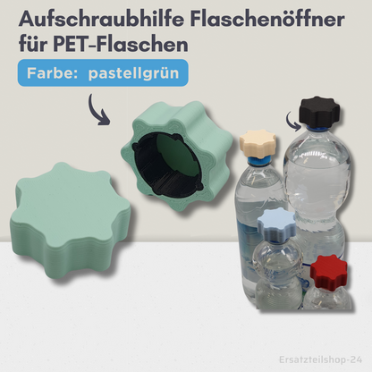 PET Aufschraubhilfe, Flaschenöffner Hilfe für Schraubverschluss, 6 Farben zur Wahl