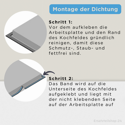 Dichtband für Kochfeld Ceran / Induktion (2,20€/m) Länge wählbar, Kochfeldabdichtung