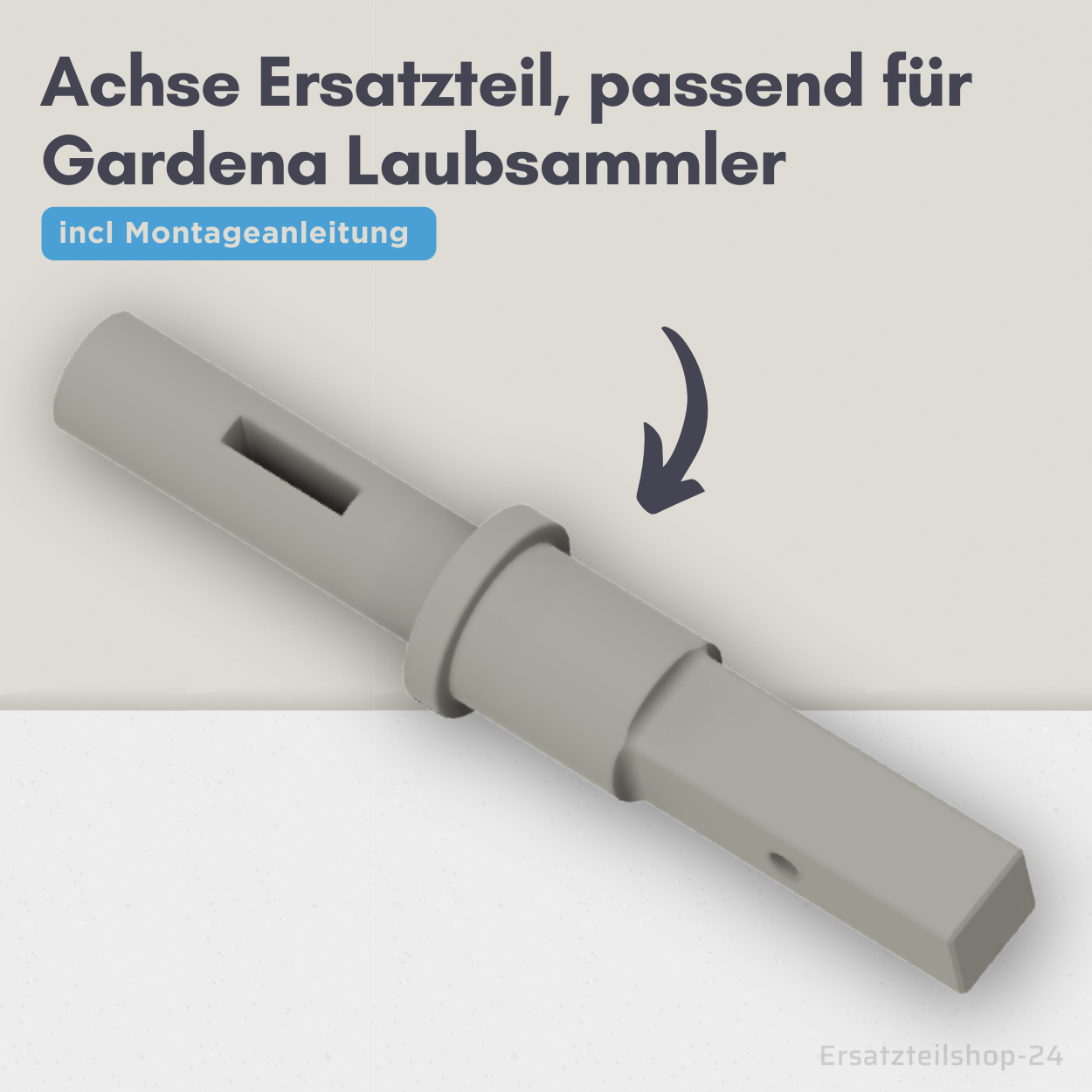 Achse, Ersatzteil passend für Gardena Laubsammler 03565 - Teil #24