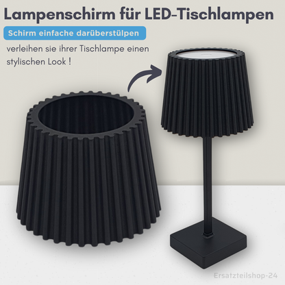 Lampenschirm für LED Tischlampen mit Ø 8 / 10,5cm, edeles Design