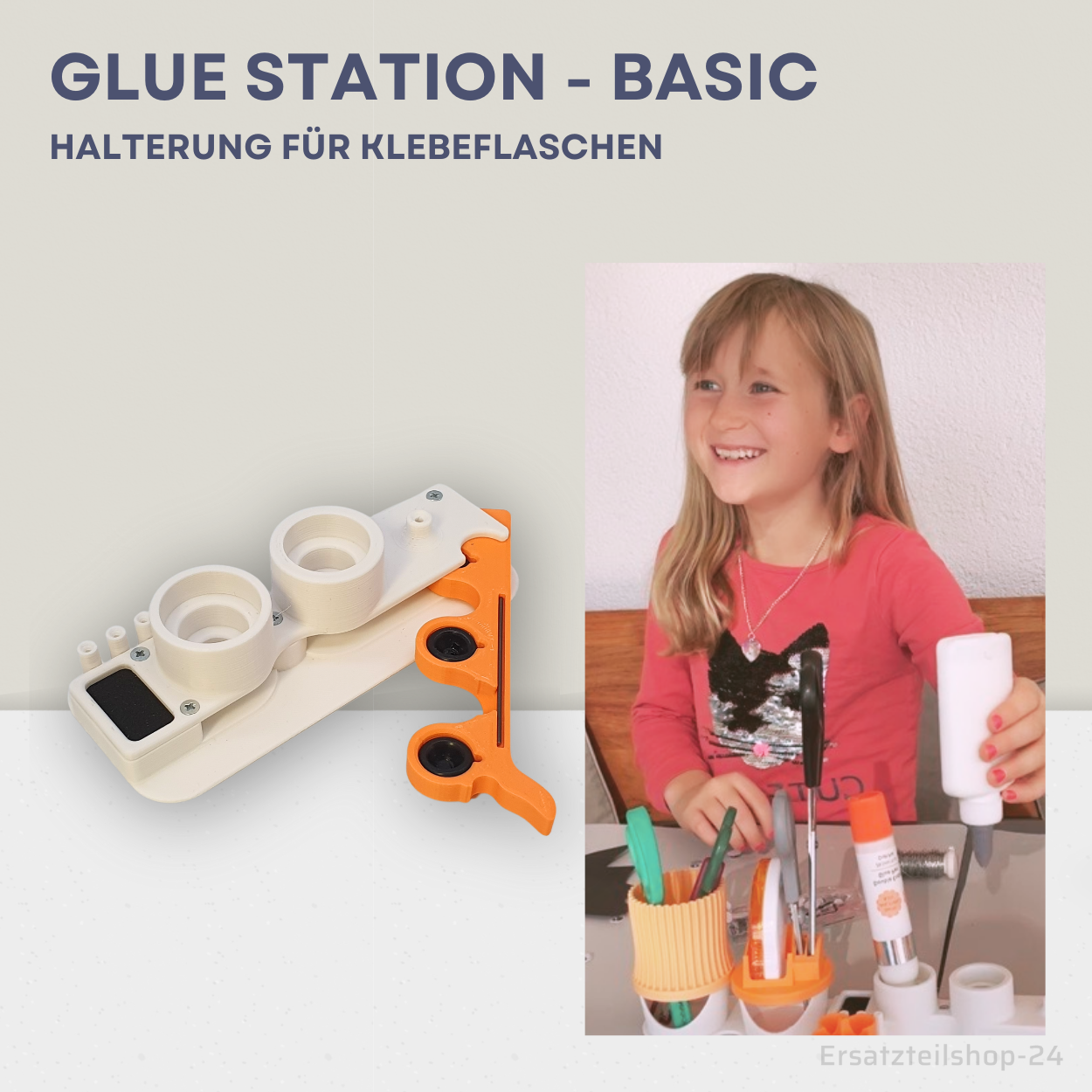 Glue Station - BASIC, Halterung für Klebeflaschen u. Bastelkleber, 12 Farben wählbar