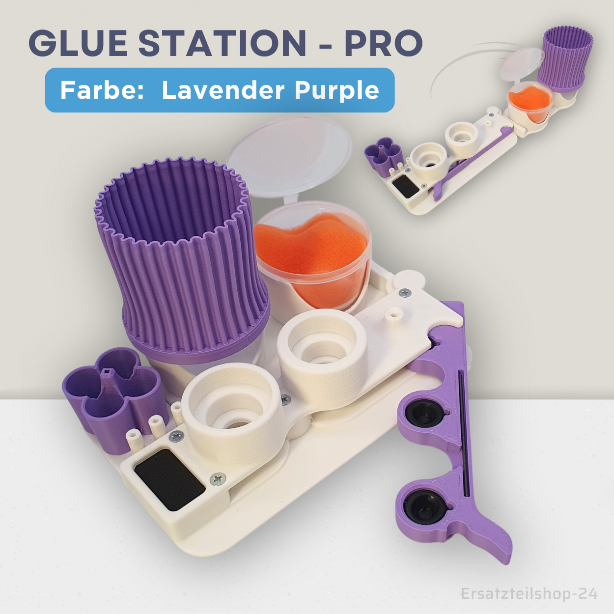 Glue Station - PRO, Halterung für Klebeflaschen u. Bastelkleber, 12 Farben wählbar