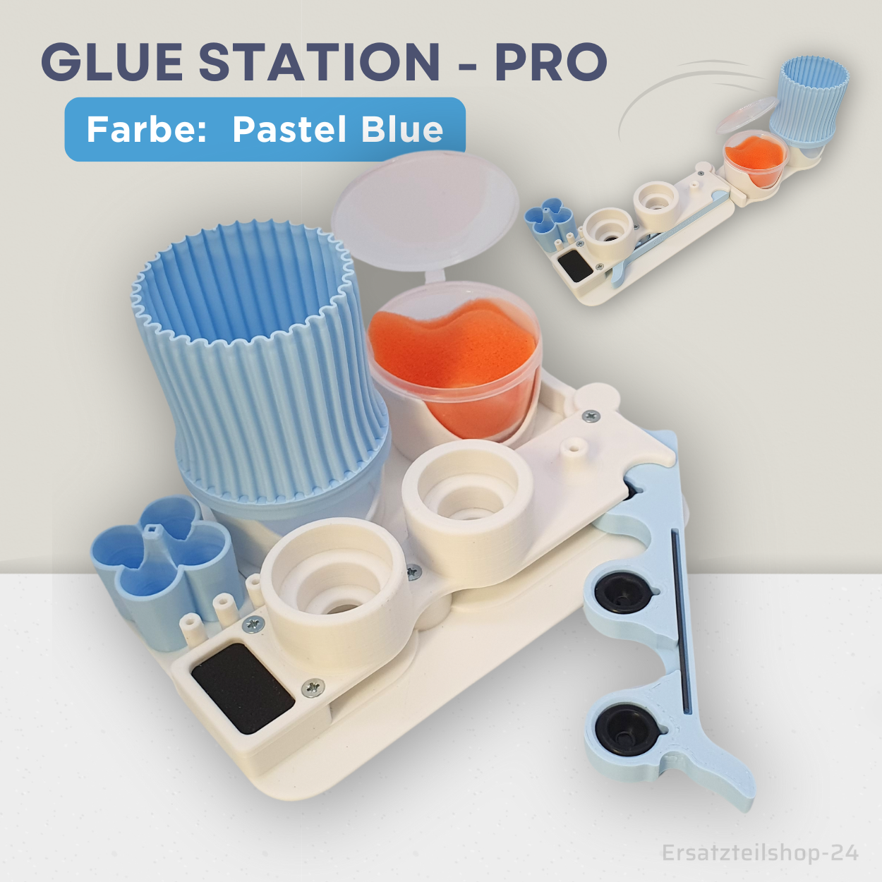 Glue Station - PRO, Halterung für Klebeflaschen u. Bastelkleber, 12 Farben wählbar