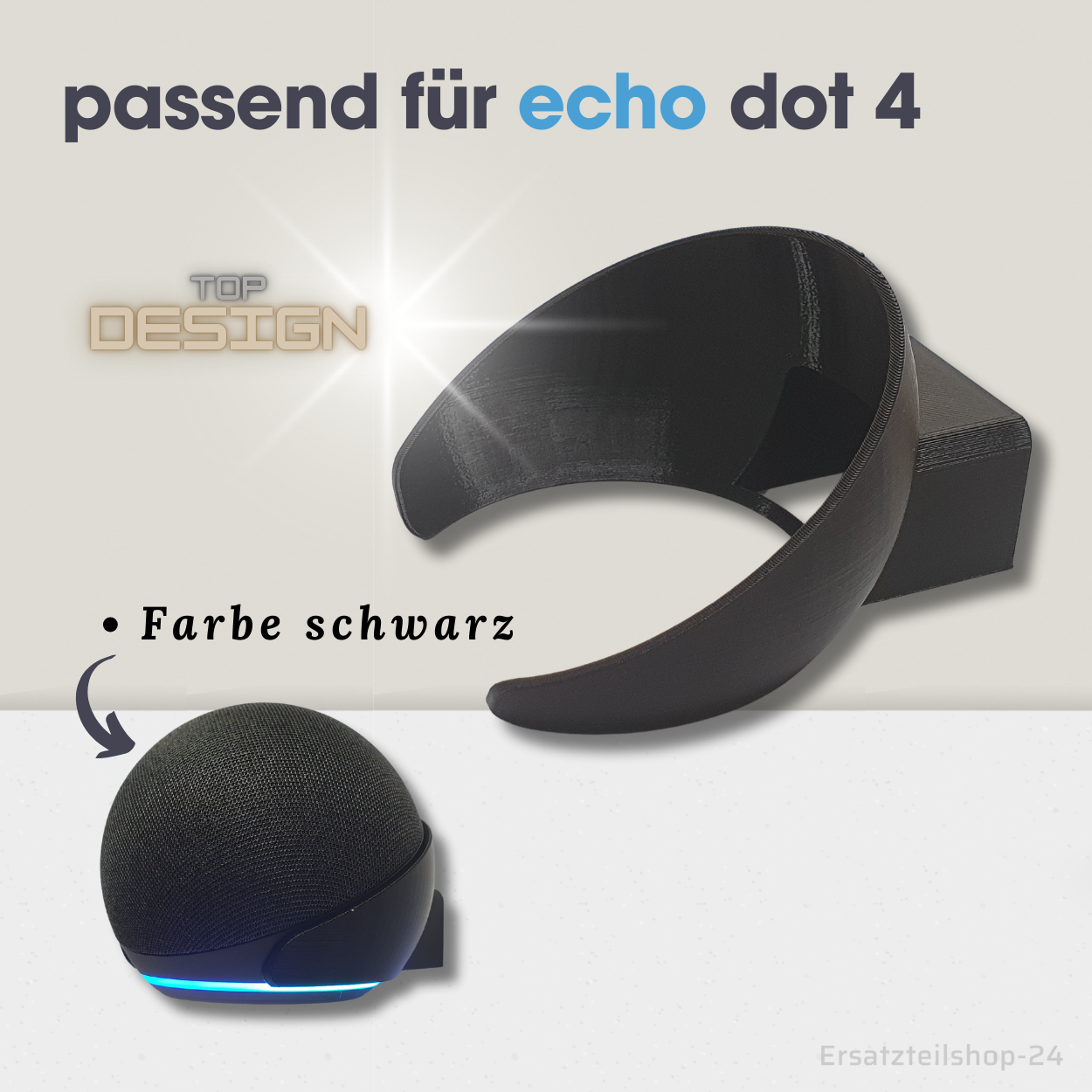 Design Wandhalter passend für AMAZON Echo Dot 4, wahlweise 3 Farben