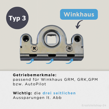 Winkhaus Getriebe passend f. GRM, GRK, GPM Beschlag, Ersatzteil Schneckengehäuse