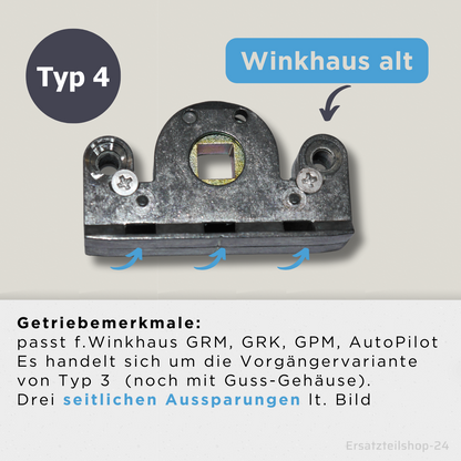 Winkhaus Getriebe (alt), passend f. GRM, GRK, GPM Beschlag, Ersatzteil Schneckengehäuse