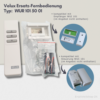 Velux Ersatz-Fernbedienung WUR 101 50 01, Infrarot-Fernbedienung für Dachfenster