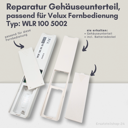 Reparatur Gehäuse, passend für Velux Fernbedienung WLR 100 5002
