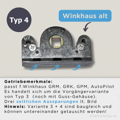 Ersatz Fenstergetriebe, 9 verschiedene Typen: ROTO, MACO, Winkhaus, Siegenia - Beschlag Ersatzteil,