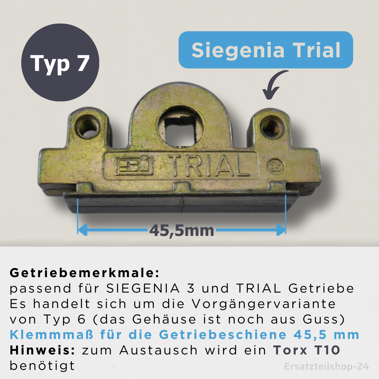 Ersatz Fenstergetriebe, 9 verschiedene Typen: ROTO, MACO, Winkhaus, Siegenia - Beschlag Ersatzteil,