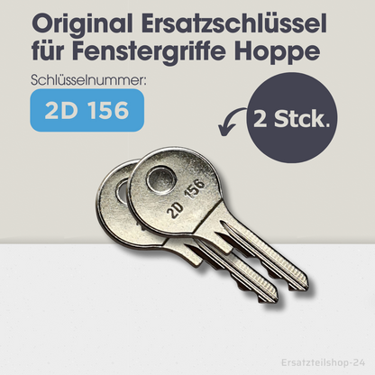 Ersatzschlüssel f. HOPPE Fenstergriffe, H001, 2W153, 2D156