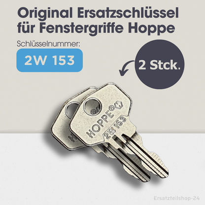 Ersatzschlüssel f. HOPPE Fenstergriffe, H001, 2W153, 2D156