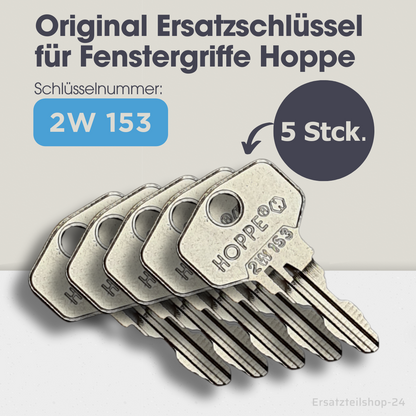 Ersatzschlüssel f. HOPPE Fenstergriffe, H001, 2W153, 2D156