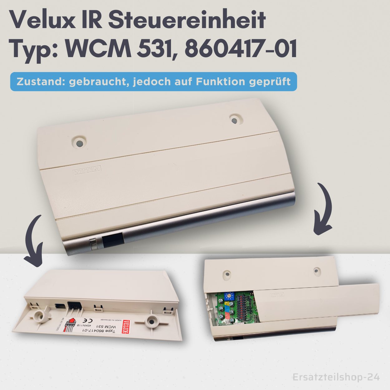 VELUX Integra IR Steuereinheit Typ WCM 531, Type 860417-01  gebraucht,  #580