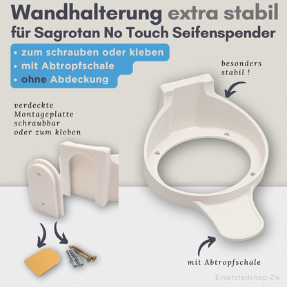 Halter passend für Sagrotan No Touch Seifenspender, extra stabile Wandhalterung