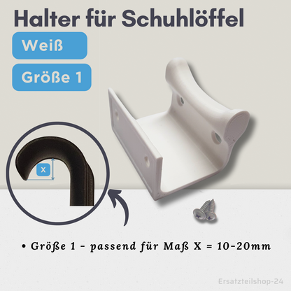 Schuhlöffel-Halter, für Schuhlöffel XXL, schwarz, grau, weiß - incl. Schrauben