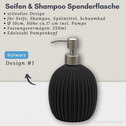 Seifenspender, Spenderflaschen für Shampoo, Schaumbad, Spülmittel - Auswahl 250,350,500ml