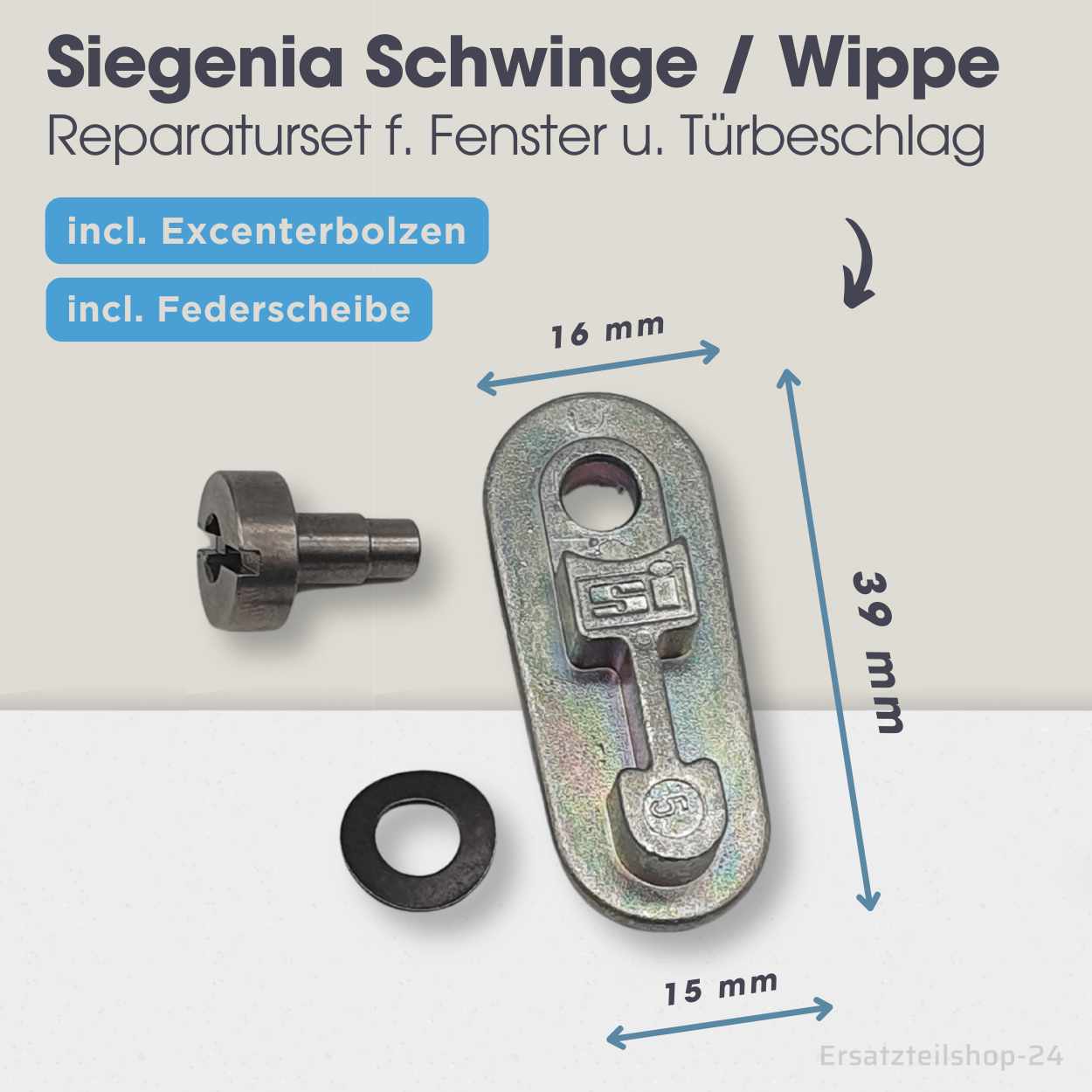 Original SI Siegenia Beschlag Ersatzteil, Schwinge Wippe Reparatur Set Kippriegel