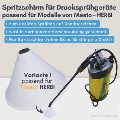 Spritzschirm Rund 160mm, Sprühschirm für Mesto HERBI Unkrautsprühgerät