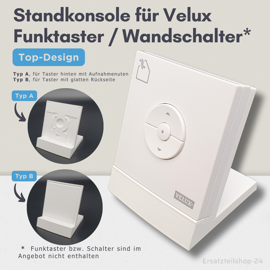 Standkonsole freistehend, passend für VELUX INTEGRA Funk-Wandschalter KLI 310, 311, 312, 313