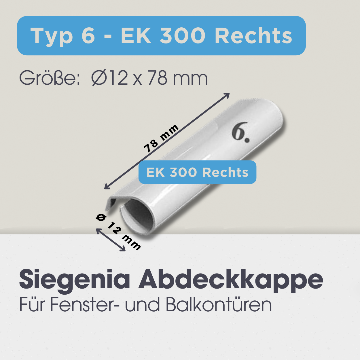 Abdeckkappen für SIEGENIA Fensterbeschläge, LK006, LK221, LK005, EK300, EK211, EK001, EK201