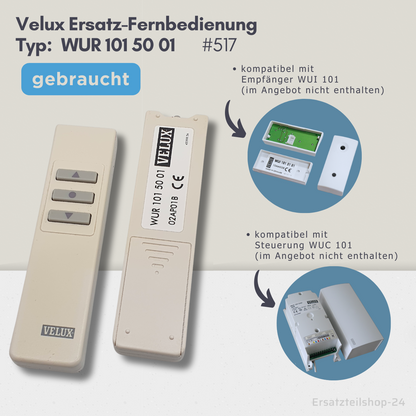 Velux Ersatz-Fernbedienung WUR 101 50 01 - gebraucht, Infrarot-Fernbedienung für Dachfenster