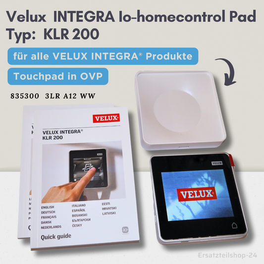 Velux INTEGRA Io-homecontrol Pad KLR 200, Touchscreen Bedienung, Touchpad