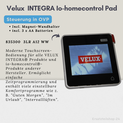 Velux INTEGRA Io-homecontrol Pad KLR 200, Touchscreen Bedienung, Touchpad