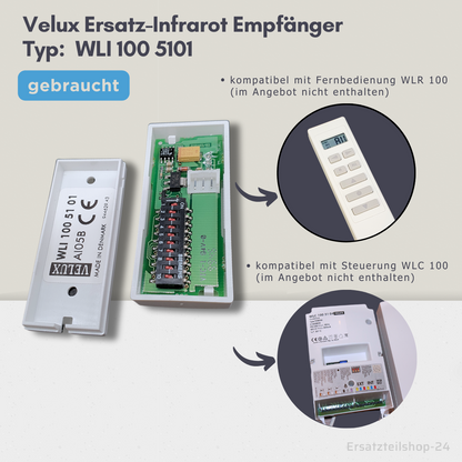 Velux Infrarot Empfänger WLI  100 5101 - gebraucht, Dachfenster Empfangsteil Ersatzteil
