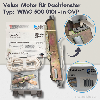 VELUX Motor, WMG 500 01 01, für Dachfenster, Ersatzteil in OVP  #521