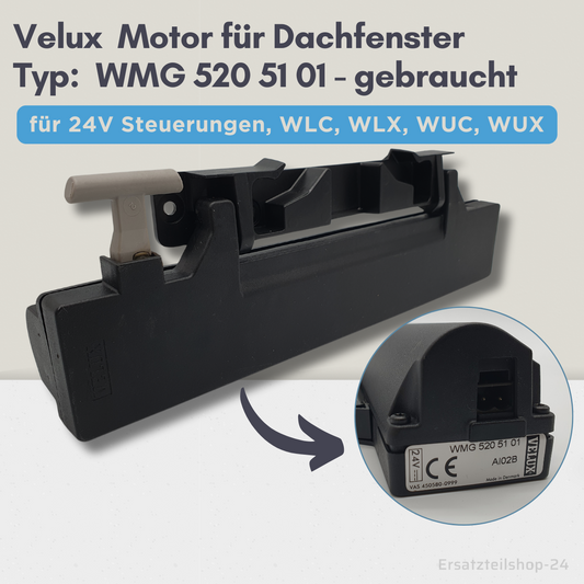 VELUX Motor, WMG 520 51 01, für Dachfenster, gebraucht  #588