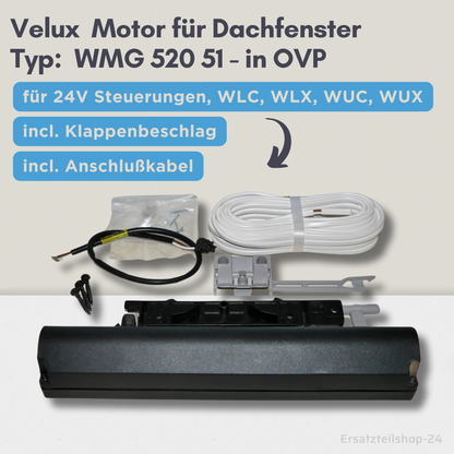 VELUX Motor, WMG 520 51 01, für Dachfenster, in OVP  #549