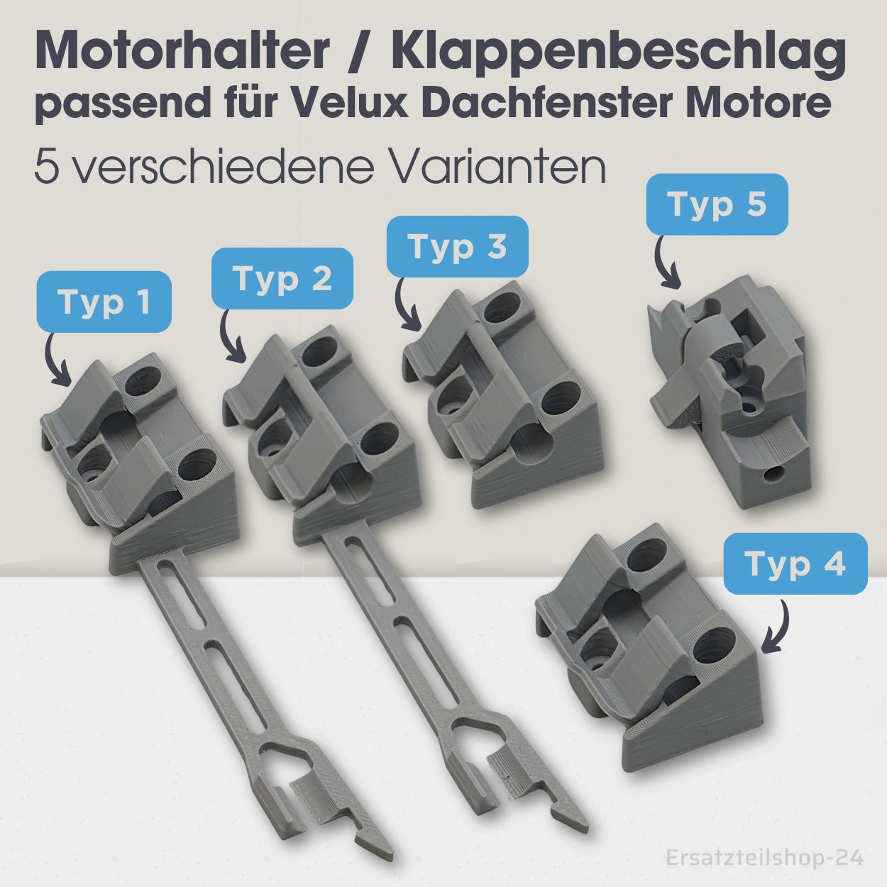 Auswahl Motorhalter Klappenbeschlag passend für Velux Dachfenster Motor WMG 510 520 WCM 531