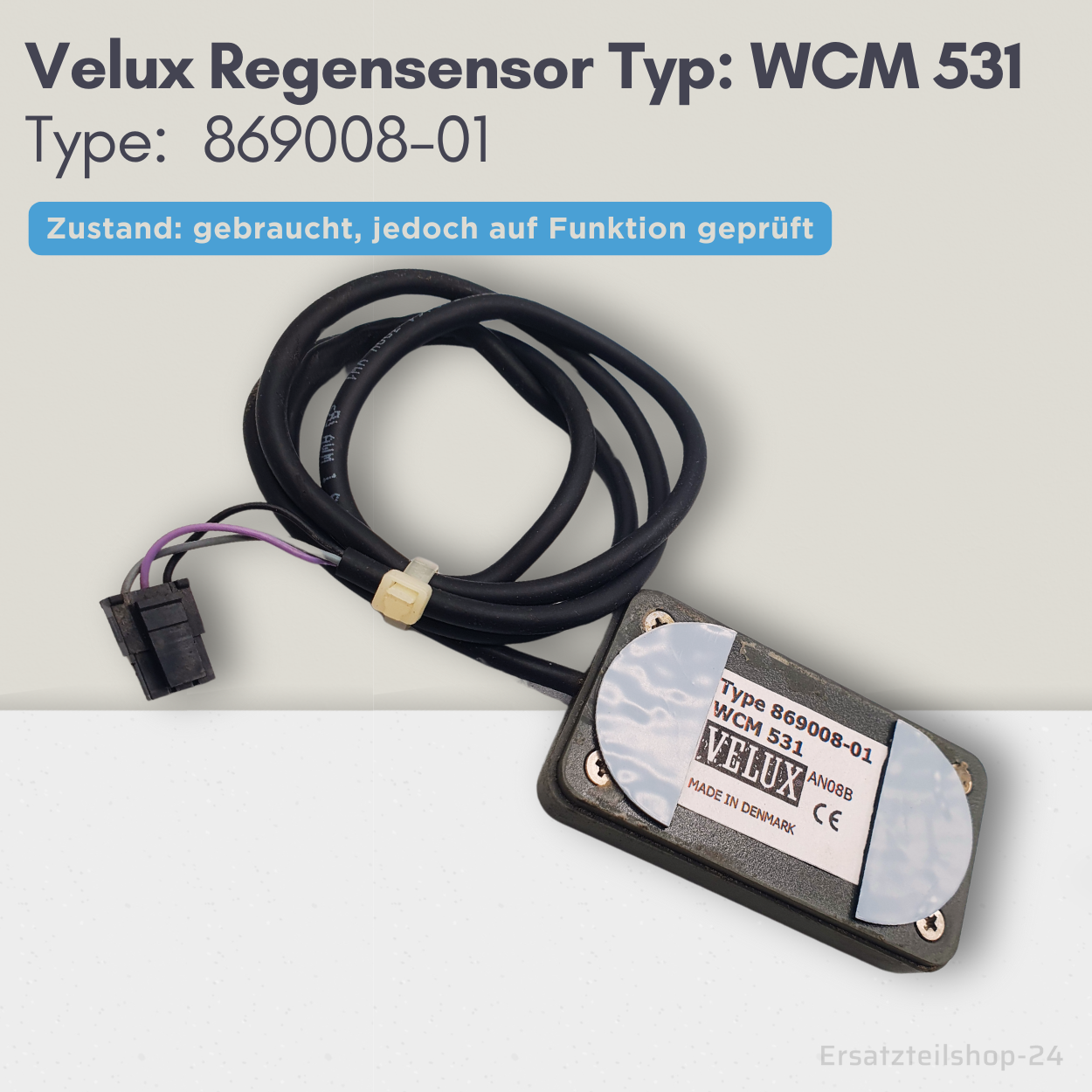 VELUX Regensensor Typ WCM 531  Type 869008-01 für Velux Integra Dachfenster, gebraucht  #586