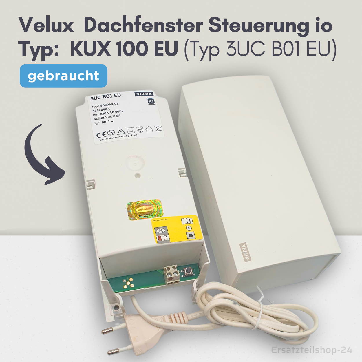 Velux Steuerung KUX 100 EU, Typ 3UC B01 EU, io kompatibel, gebraucht  #567