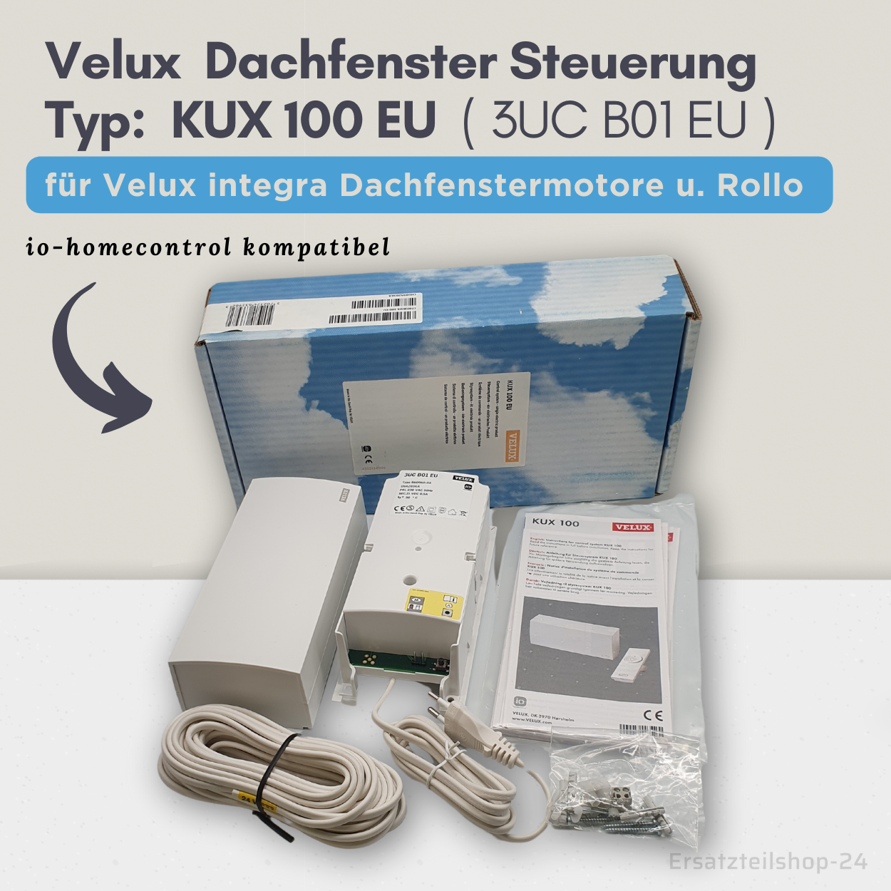 Velux Steuerung KUX 100 EU, Typ 3UC B01 EU, io kompatibel, in OVP  #543