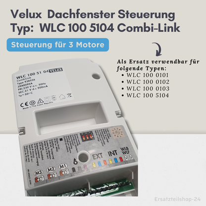 Velux Steuerung WLC 100 5104, für 3 Dachfenster Motore, Ersatz in OVP