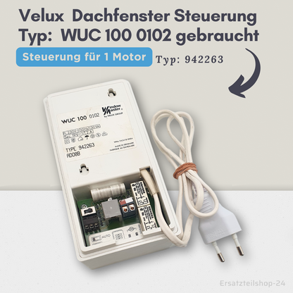 Velux Steuerung WUC 100 0102, Typ 942263 für 1 Motor, gebraucht  #555