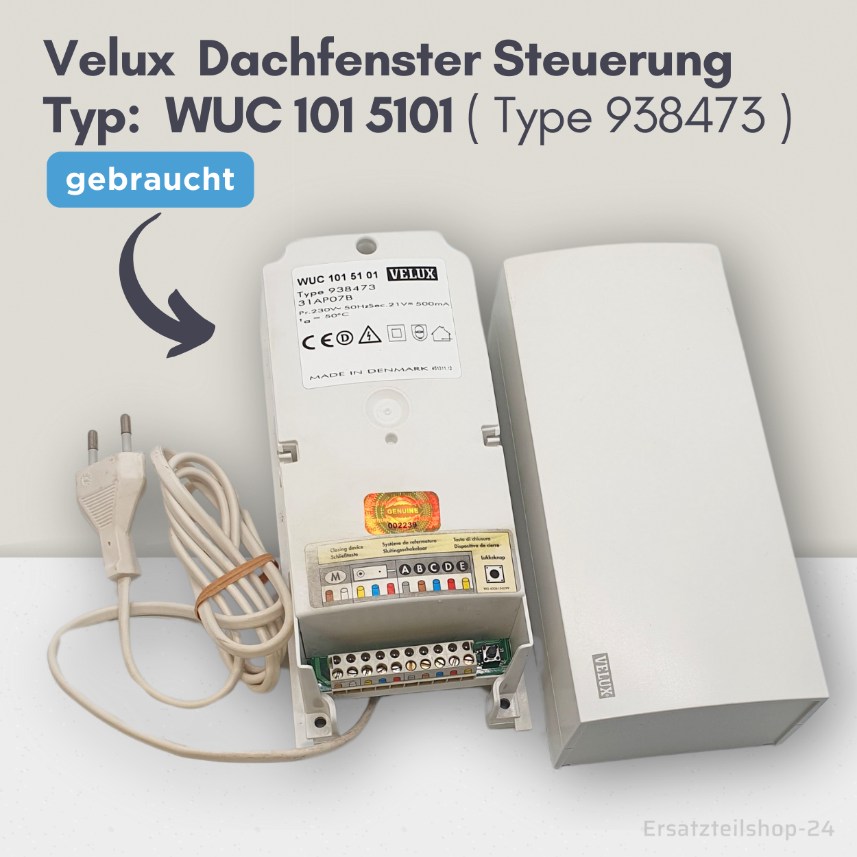 Velux Steuerung WUC 101 5101, Typ 938473 für 1 Motor, gebraucht,  #564