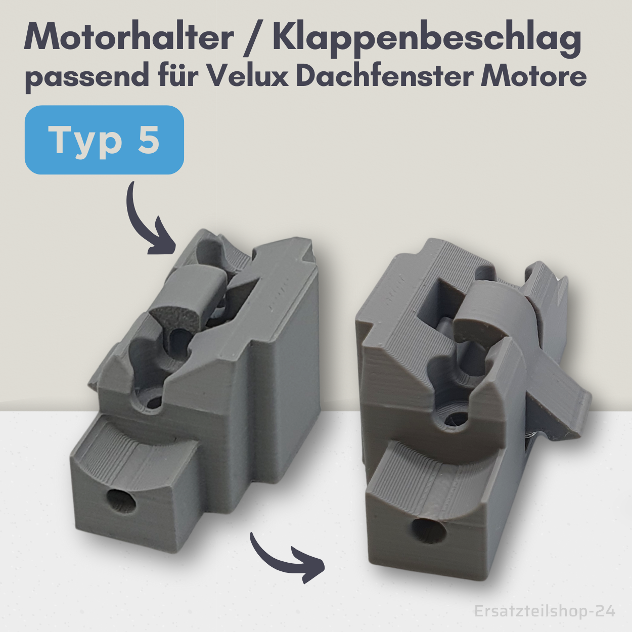 Auswahl Motorhalter Klappenbeschlag passend für Velux Dachfenster Motor WMG 510 520 WCM 531