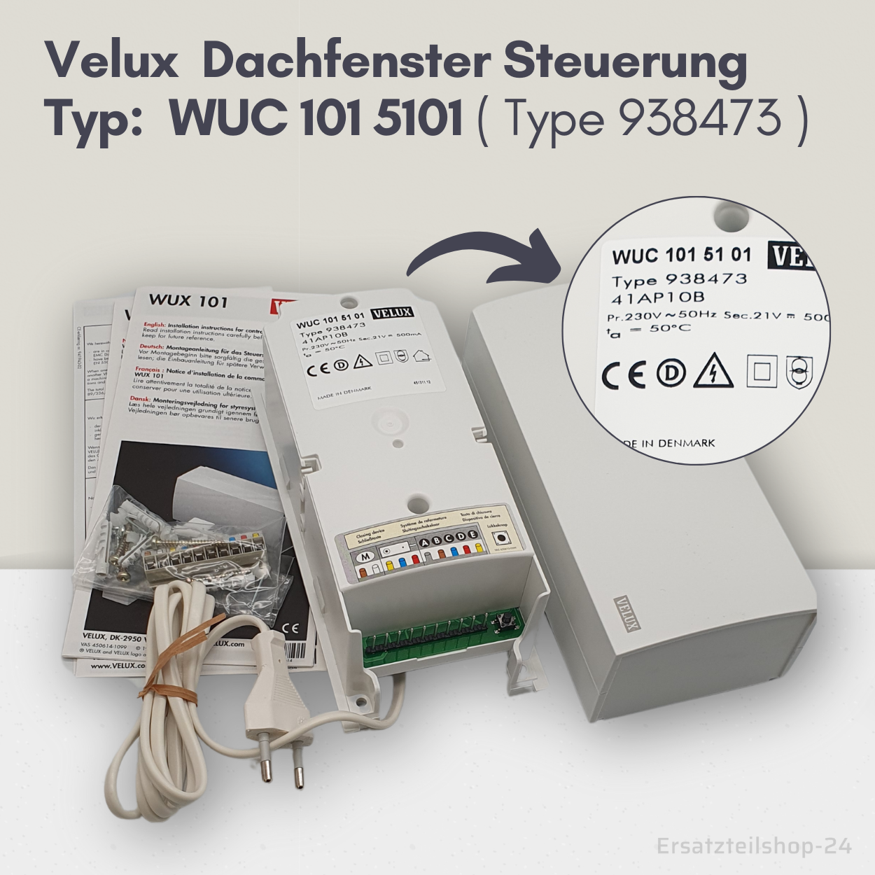 Velux Steuerung WUC 101 5101, Typ 938473 für 1 Motor, in OVP  #548